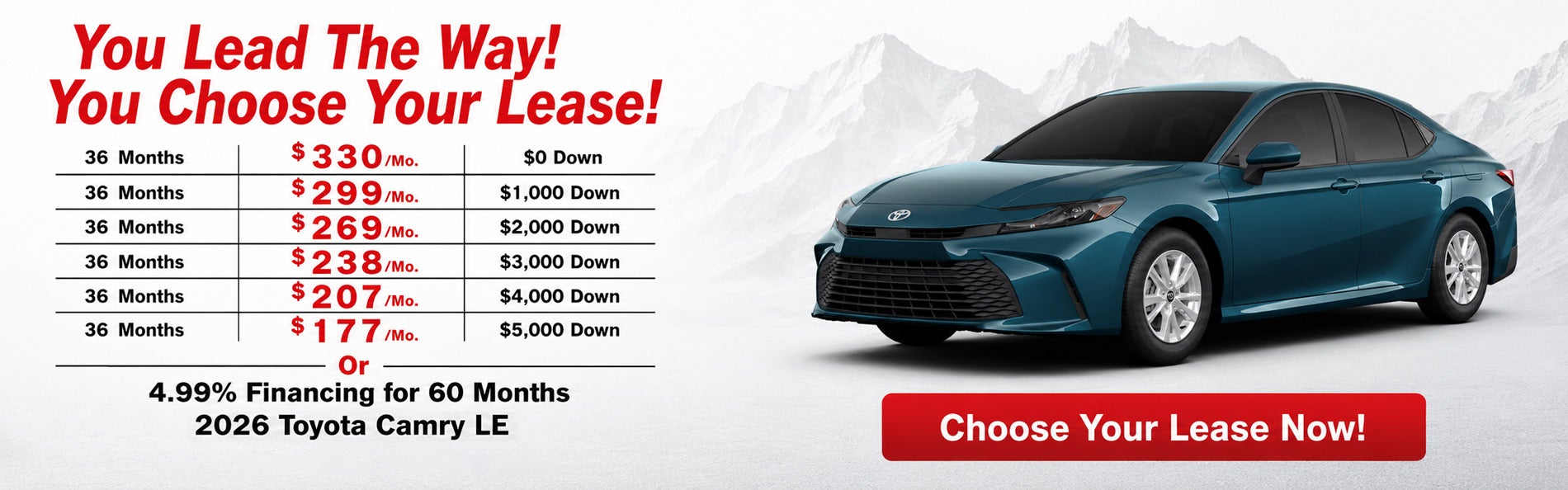 New 2026 Toyota Camry Special