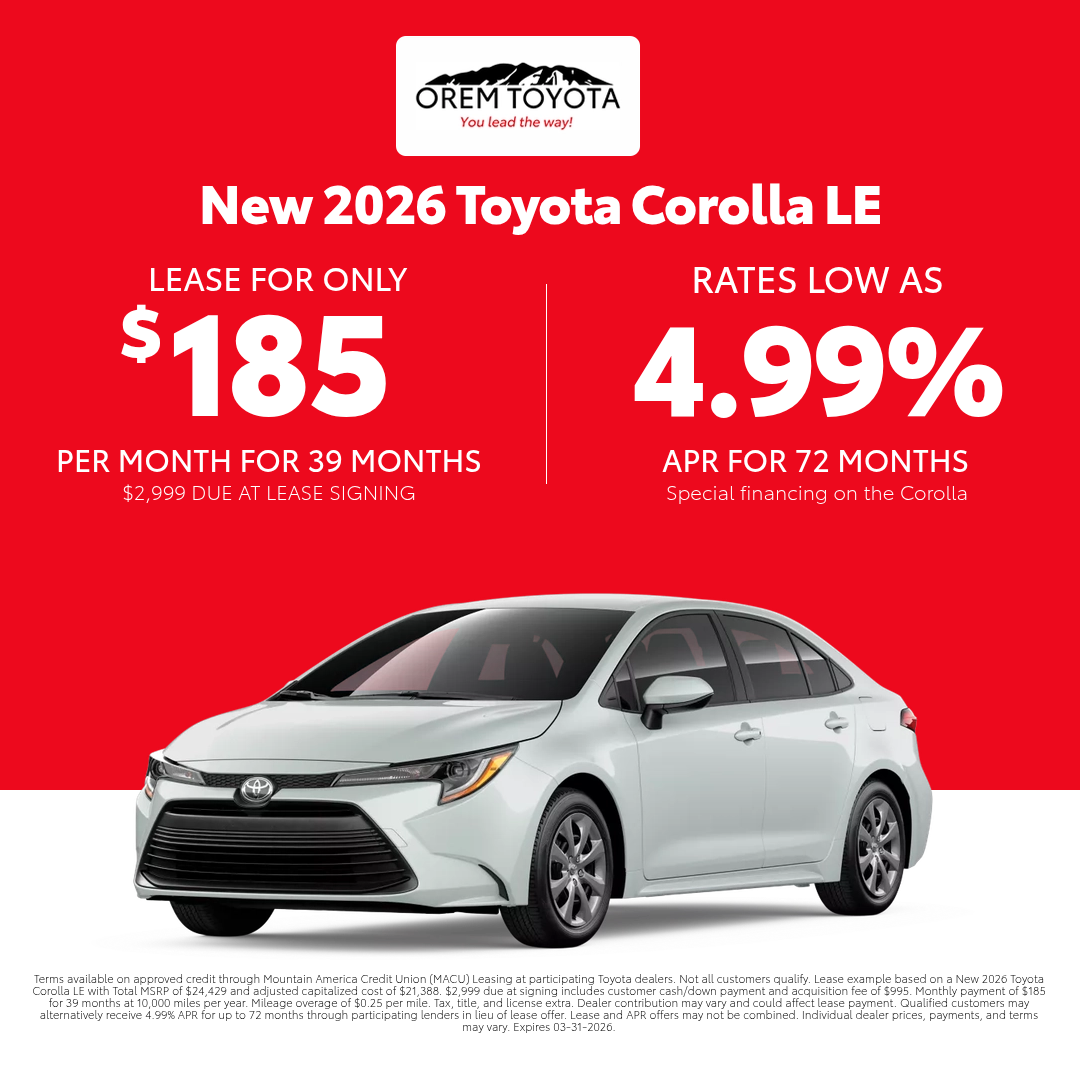 New Toyota Corolla Special