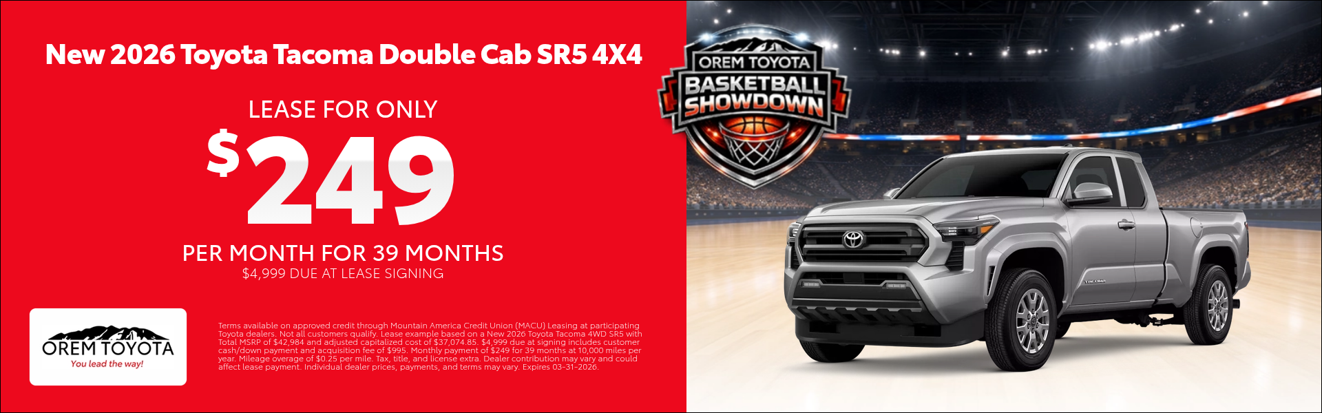 New Toyota Tacoma Special