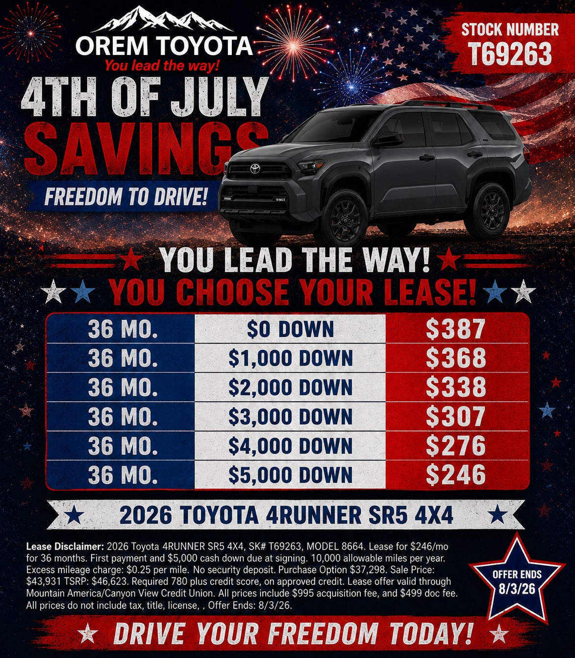 New Toyota 4runner Offer