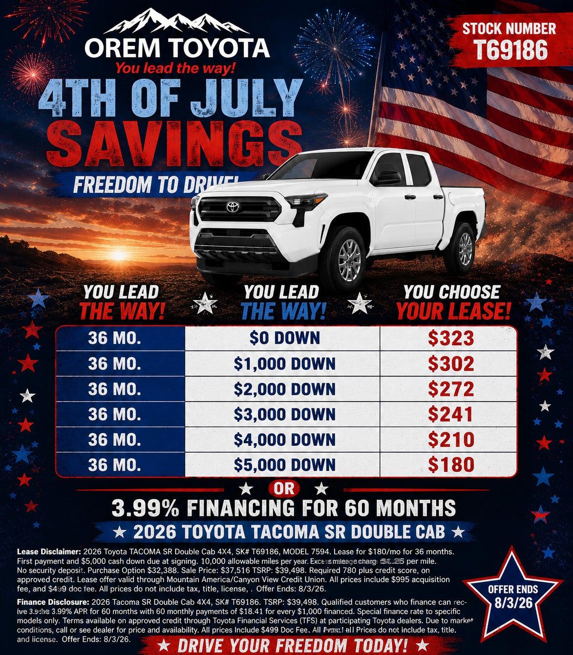 New 2026 Toyota Tacoma Special